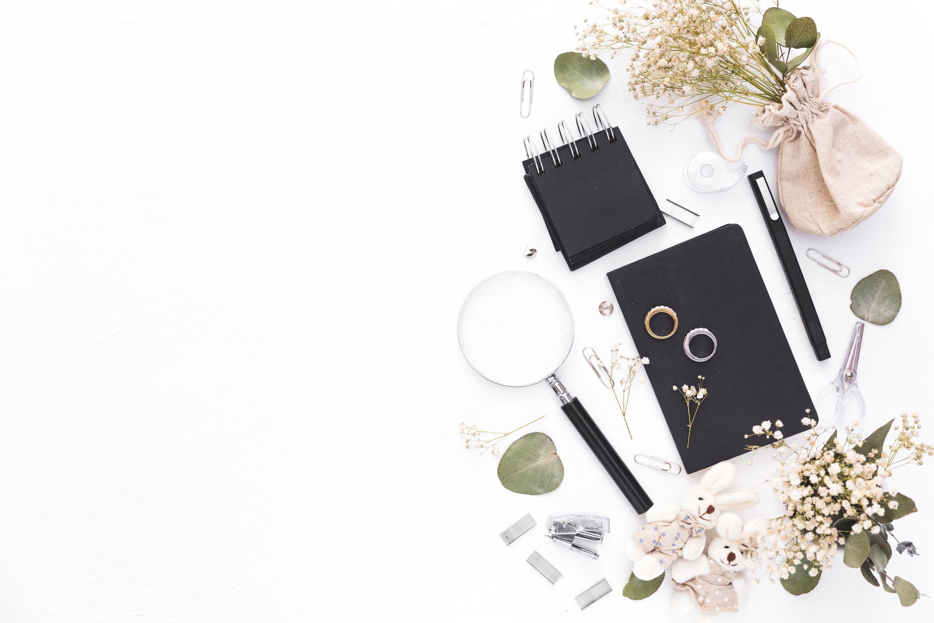 Wedding Planning and design concept. Flat lay styling